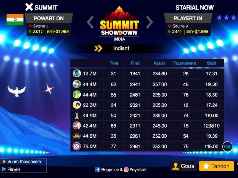 Summit Showdown player statistics in India